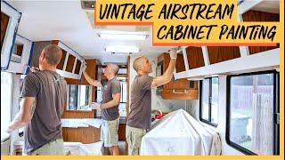 Painting Wood Cabinets in an RV | Vintage 1994 Airstream Land Yacht Motorhome | DIY Trailer Reno