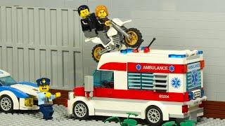 LEGO City Emergency Ambulance Police Motorcycle Crash