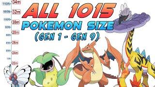 WORLD RECORD! All 1015 Pokémon Size and Weight Comparison 2023 - Alolan - Mega - Gigantamax  Form.