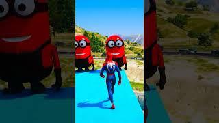 GTA 5 Epic Spiderman Ragdolls | Jumps / Fails ep.147 #shorts