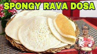 Spongy Rava Dosa| Can be eaten plain without chutney| melts in your mouth|#indianfood# EasyBreakfast