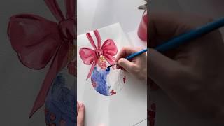 LET IT SNOW ️ Drawing a Christmas tree toy  #fashionillustration #art #tutorial #artist