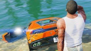 Реальная Жизнь в GTA 5 - УТОПИЛ Lamborghini Huracan.