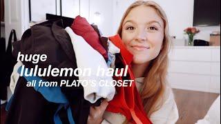 huge LULULEMON haul from PLATOS CLOSET and other thrift stores!! how to find CHEAP lululemon!