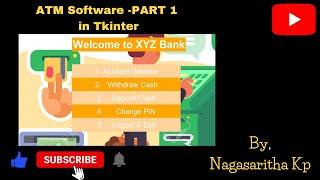 ATM SOFTWARE - PART 1 in Tkinter