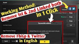 Remove Facebook+Twitter or Any Social Links with 1 Click | How to Remove 1st & 2nd from Pubg Account