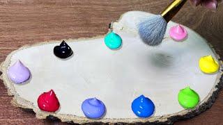 How to Paint a Minimalist Night Moon Scene on Wood | Easy Step-by-Step Tutorial