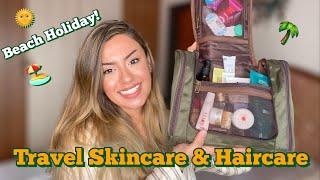  Whats in My Travel Bag? ️ Skincare & Haircare for Beach Vacation ‍️ Acne Prone Skincare