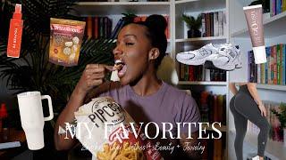 MY CURRENT FAVORITES | SNACKS + GYM CLOTHES + BEAUTY + JEWELRY