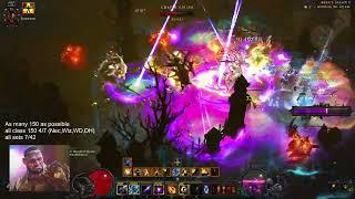 Diablo 3 Season 32 TalRaSha meteor wizard 150 time attack 5:48 min