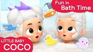 [리틀베이비 코코] Fun in Bath Time | 영어 동요 | 같이 불러요 | 깨끗해요 | 노래해요 | 목욕놀이 | LittlebabyCoCo