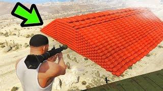 WHAT WILL HAPPEN IF 1000 GAS CYLINDERS EXPLODED IN GTA 5 - EXPERIMENTS IN GTA 5