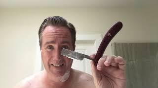 Shaving with the 'Throat Cutter' Straight Razor - Forseti Steel