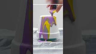 Pour Painting on Terracotta Pots