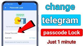 how to change telegram passcode