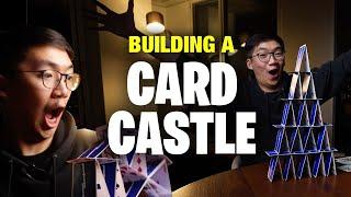 Building a CARD CASTLE!! (It's Harder Than You Think)