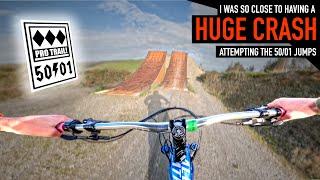 I ALMOST CRASHED BADLY ATTEMPTING INSANE DOWNHILL JUMPS AT REVOLUTION BIKEPARK...