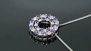 Josephine Leroy, Amethyste und Kristall 15 & 20mm Circle Pendants