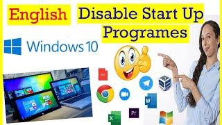 How to Disable Start Up Programs In Windows 10 English | VividTech Info