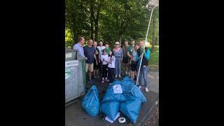 Müllsammlung mit Cleanup Refrath an der Zeltkirche