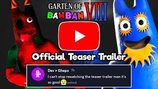GARTEN OF BANBAN 8 - NEW TEASER TRAILER is ALREADY READY for YOUTUBE  NEW OFFICIAL MESSAGE