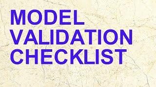 Model Validation Check List |Credit  Risk Model | Model Documentation ||