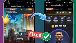 Hamster Kombat Request Error Problem| Hamster Kombat Unable to get account info problem