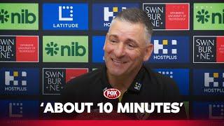 Adem Yze on celebrating an iconic comeback and thrilling win | Richmond Press Conference | Fox Footy