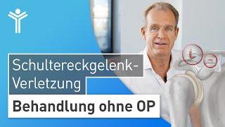 Schulterschmerzen nach Sturz oder Unfall: Verletzung am Schultereckgelenk ohne OP behandeln