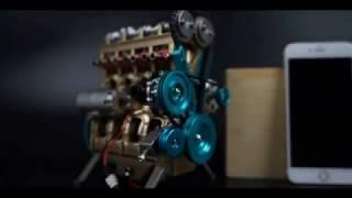 How To Build V4 Car Engine Assembly Kit - Stirlingkit