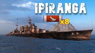 World of WarShips Ipiranga - 8 Kills 234K Damage | NEW SHIP !