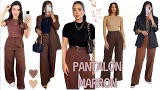 COMBINACIONES: PANTALÓN MARRON  OUTFITS CON PANTALONES EN TENDENCIA