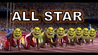 Usain Bolt running but every time he takes a step it's ALL STAR