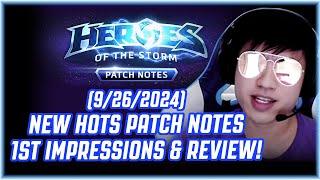 NEW HOTS PATCH NOTES FIRST IMPRESSIONS &REVIEW!! 9/26/2024 Patchnotes!