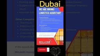 Logistics Assistant | Jobs in Dubai