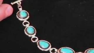 Navajo 14K Gold & Bisbee Turquoise Bracelet Video