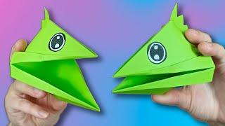 How to make a Paper Dinosaur — Easy Pterodactyl hand puppet