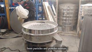 Vibrating sieve machine for calcium oxide