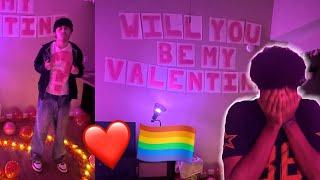 ASKING MY CRUSH TO BE MY VALENTINE.... (HE LOVED IT) (GAY COUPLE VLOG)