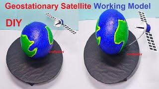 geo stationary satellite working model for science project exhibition - diy - simple | craftpiller