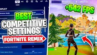 BEST Competitive Settings in Fortnite Chapter 2 Remix!  (INSANE FPS Boost & 0 Input Delay!)