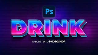 Efecto texto 3d neon en photoshop