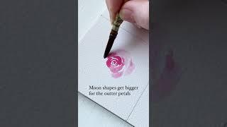 Easy watercolor flowers: part 4 - roses!