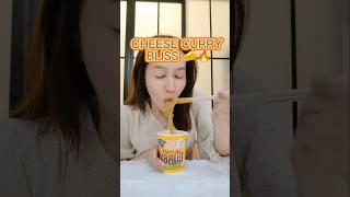ASMR Slurping NISSIN Cheese Curry Noodles  Creamy, Spicy, Irresistible！