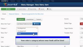 Joomla 3.0 - List News Feeds in a Category