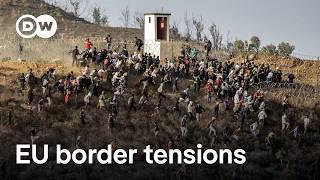 Increased migrant influx causes tensions at the EU-Moroccan border in Ceuta | DW News