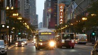 CTA Bus Action In and Around Chicago's Loop (Downtown) - 8/9/21