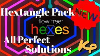 Flow Free Hexes - Hextangle Pack - All Perfect Solutions