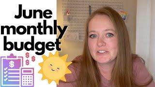 june monthly budget | budget with me | june monthly real numbers | family of 4 | teacher salary