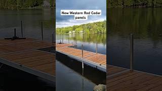 Built new panels over the winter for this job! #docks #boatlift #lakelife #cedar